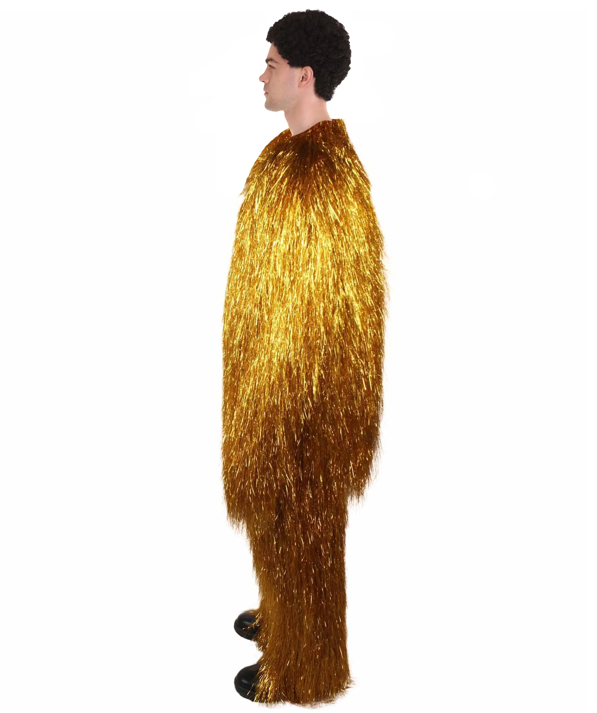 HPO Hairy Unisex Ape Mask and Bodysuit Costume Tinsel | Multiple Colors