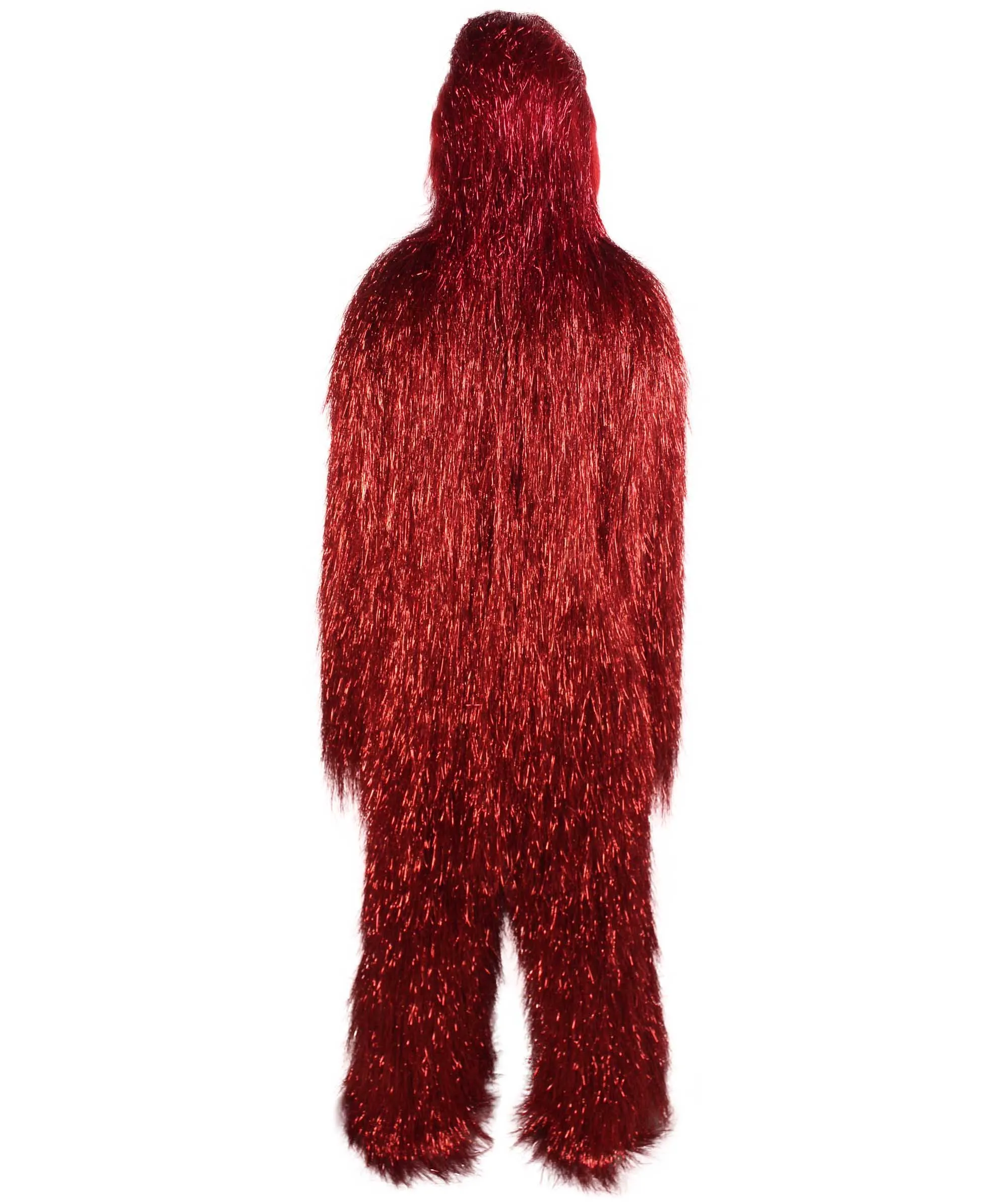 HPO Hairy Unisex Ape Mask and Bodysuit Costume Tinsel | Multiple Colors