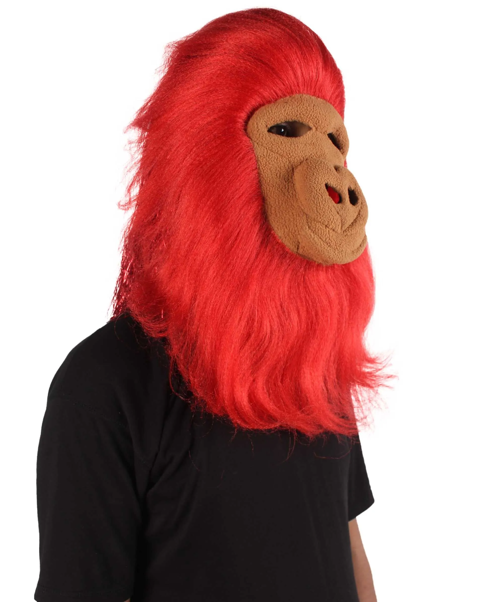 HPO Hairy Unisex Ape Mask and Bodysuit Costume Tinsel | Multiple Colors