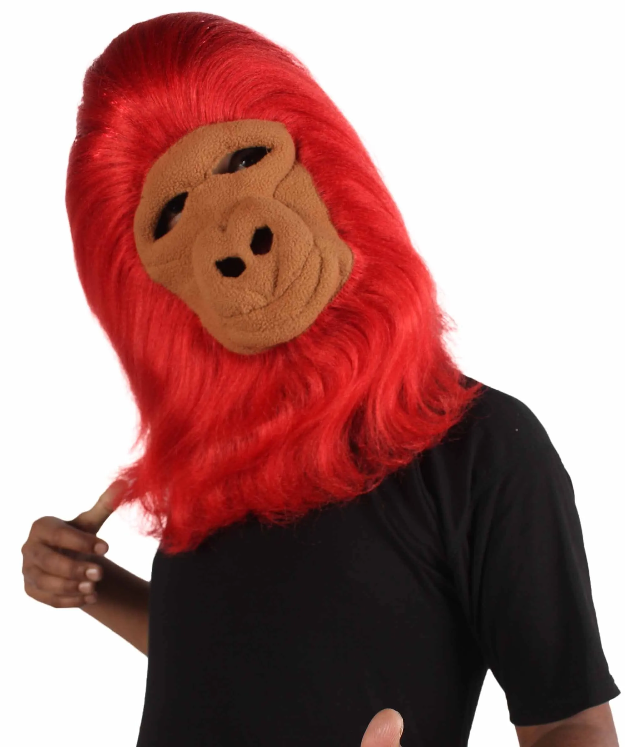 HPO Hairy Unisex Ape Mask and Bodysuit Costume Tinsel | Multiple Colors