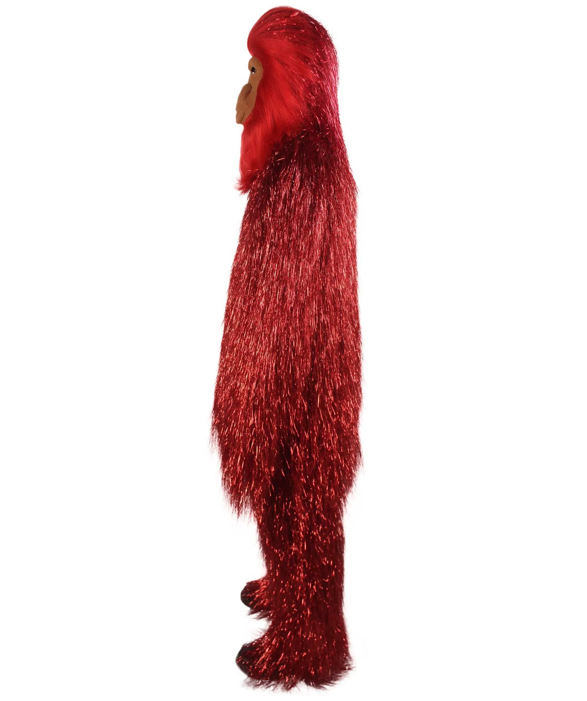 HPO Hairy Unisex Ape Mask and Bodysuit Costume Tinsel | Multiple Colors