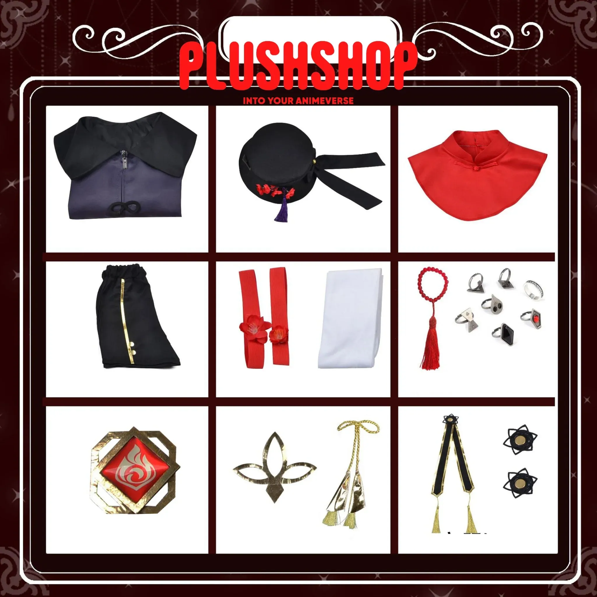 Hutao Cosplay Outfit Clothes Full Set