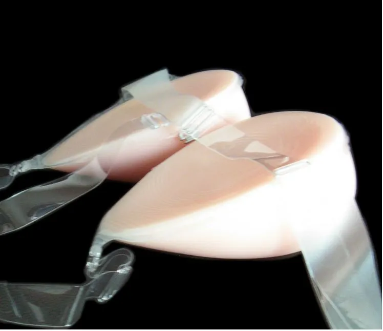 Imitation Skin Silicone Individual Water Drop Strap On Breast Forms (DD - F CUP)