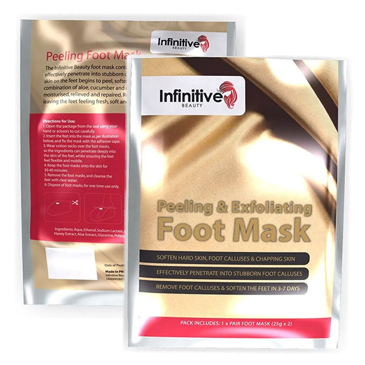 Infinitive Beauty Peeling and Exfoliating Foot Masks