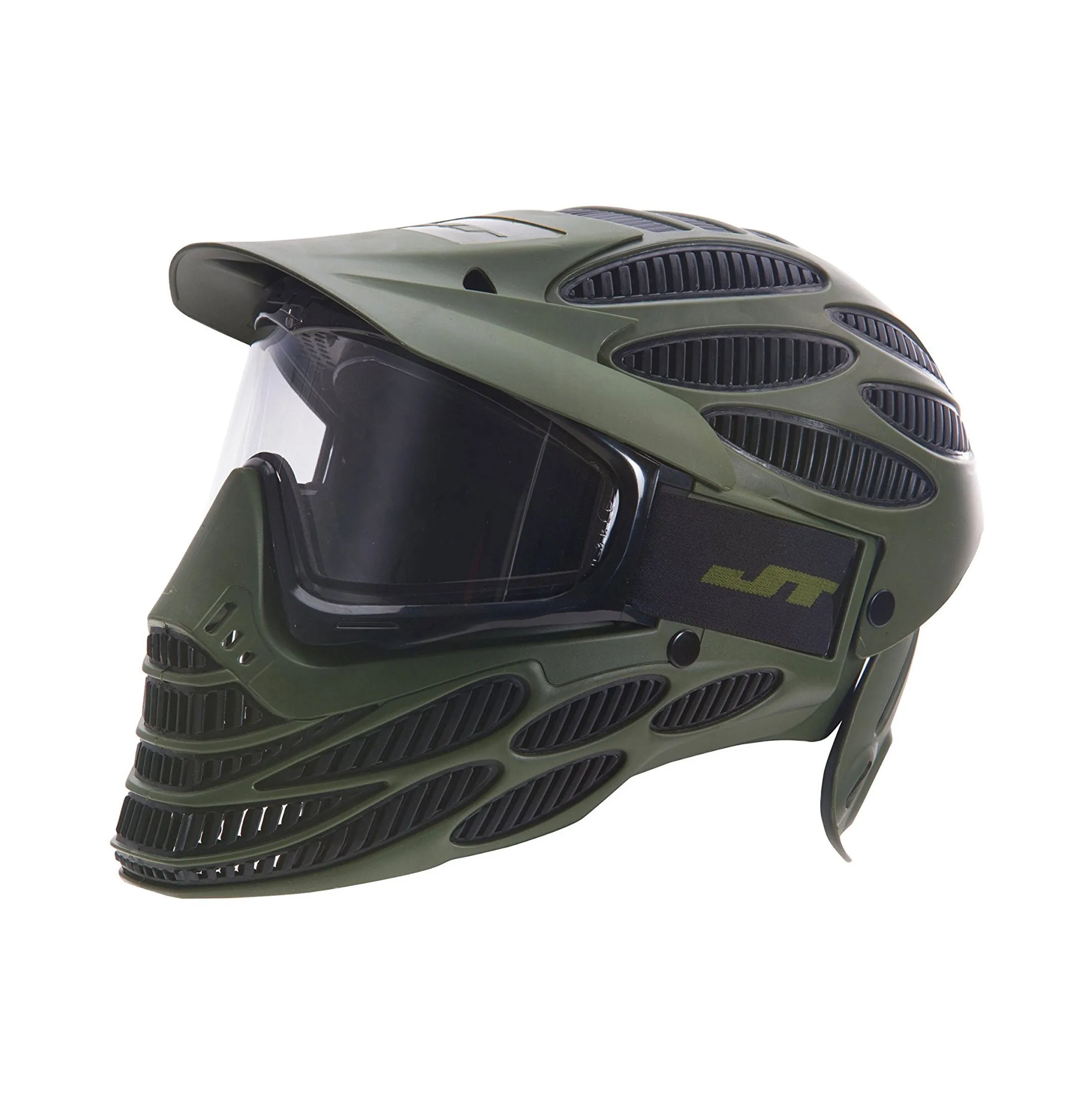 JT Spectra Flex 8 Full Head Paintball Mask - Olive/Black   Vortex II Fan