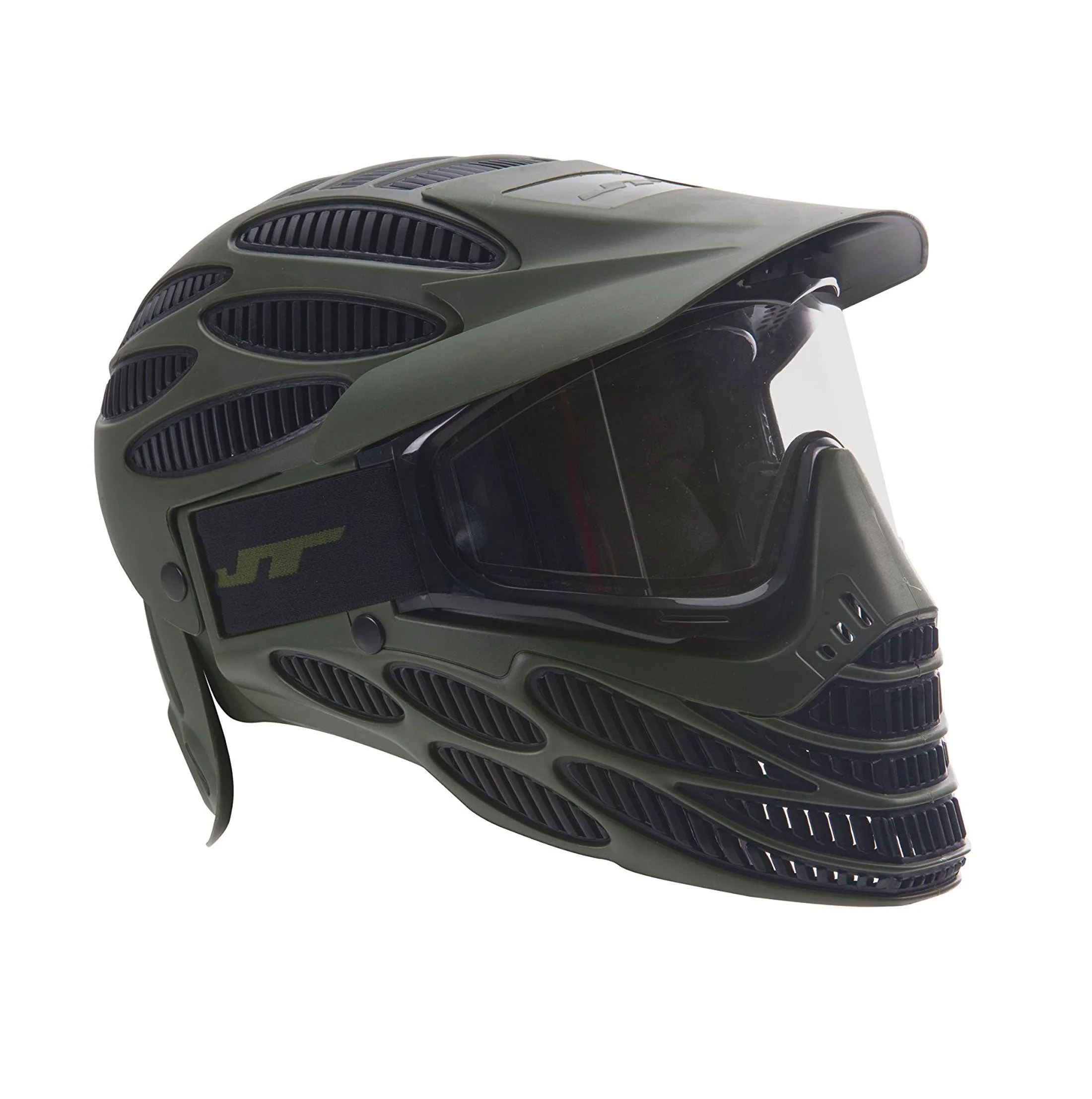 JT Spectra Flex 8 Full Head Paintball Mask - Olive/Black   Vortex II Fan