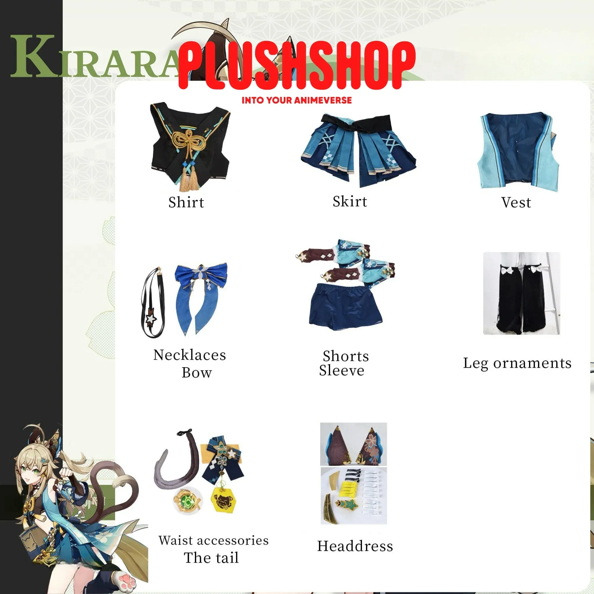 Kirara Cosplay Costume Full Set