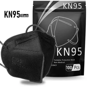 KN95 Foldable Protective Face Mask - Black