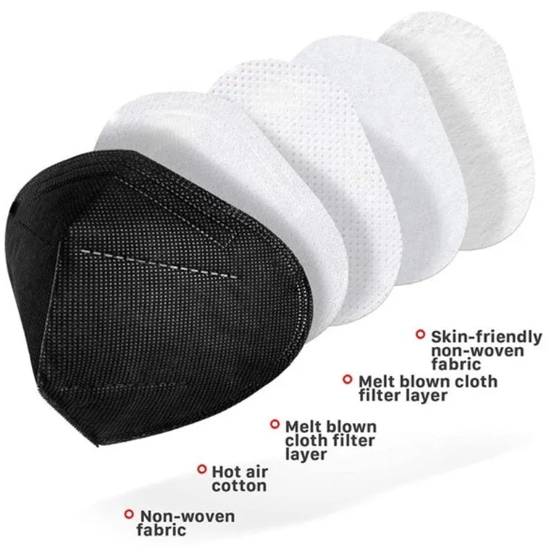 KN95 Foldable Protective Face Mask - Black