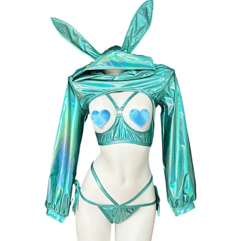 Laser Rave Bunny Cosplay Lingerie Set