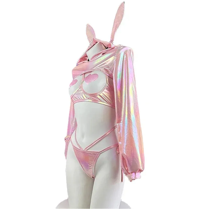 Laser Rave Bunny Cosplay Lingerie Set