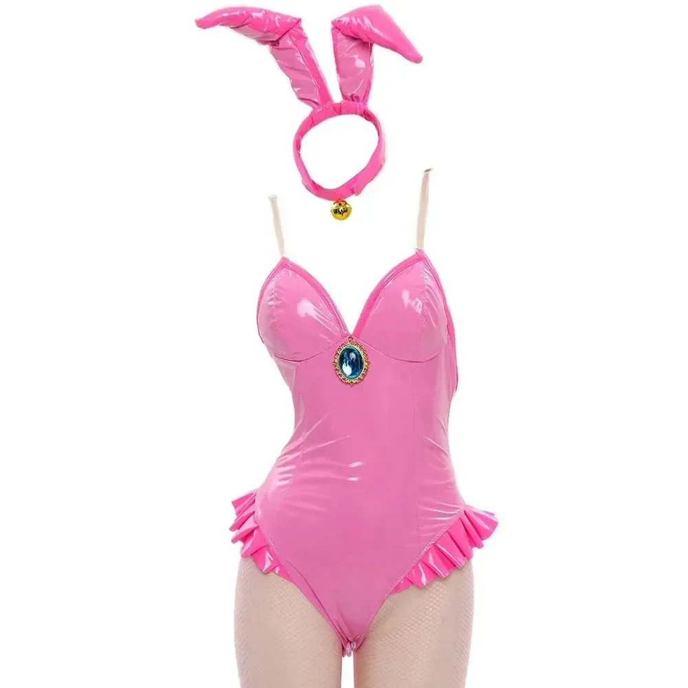 Latex Peach Onesie Cosplay