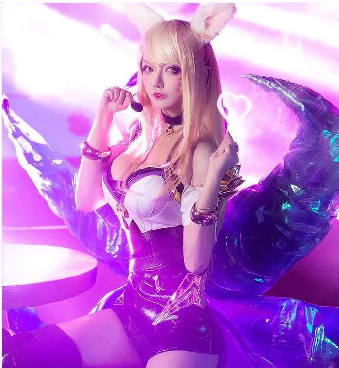 League of Legends K/DA kda Ahri Cosplay Nine-Tailed Fox Tails