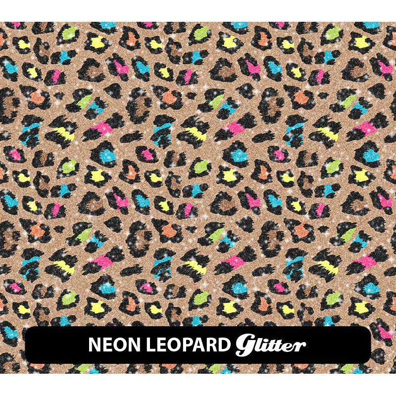 Leopard Glitter Patterned HTV (12" x 12")