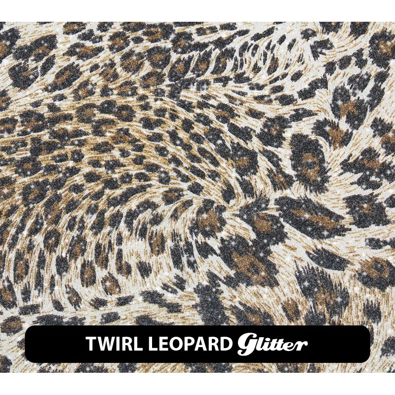 Leopard Glitter Patterned HTV (12" x 12")