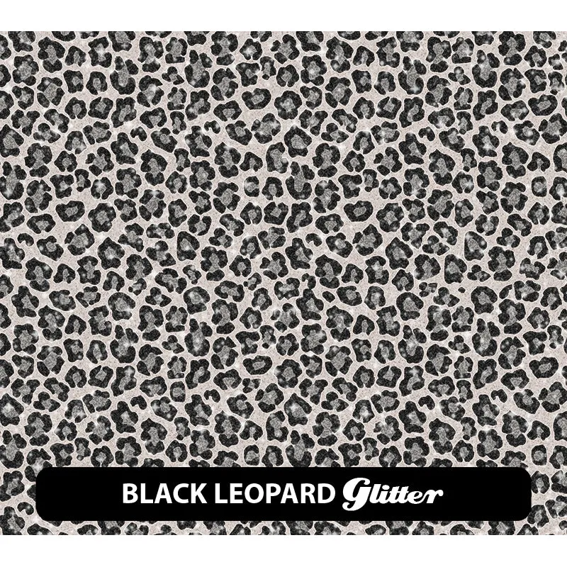 Leopard Glitter Patterned HTV (12" x 12")