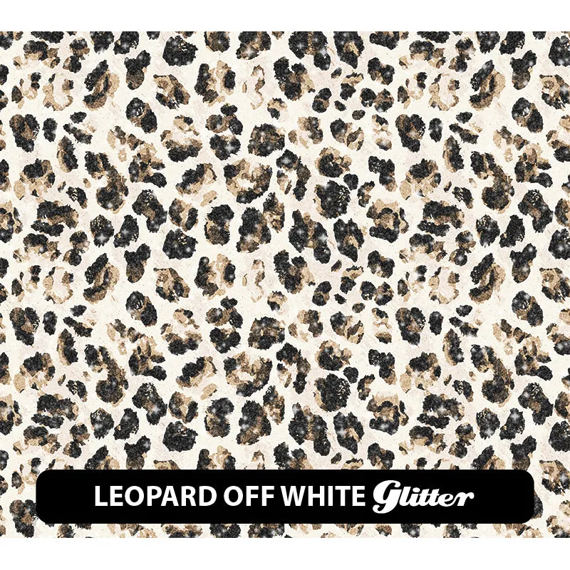 Leopard Glitter Patterned HTV (12" x 12")