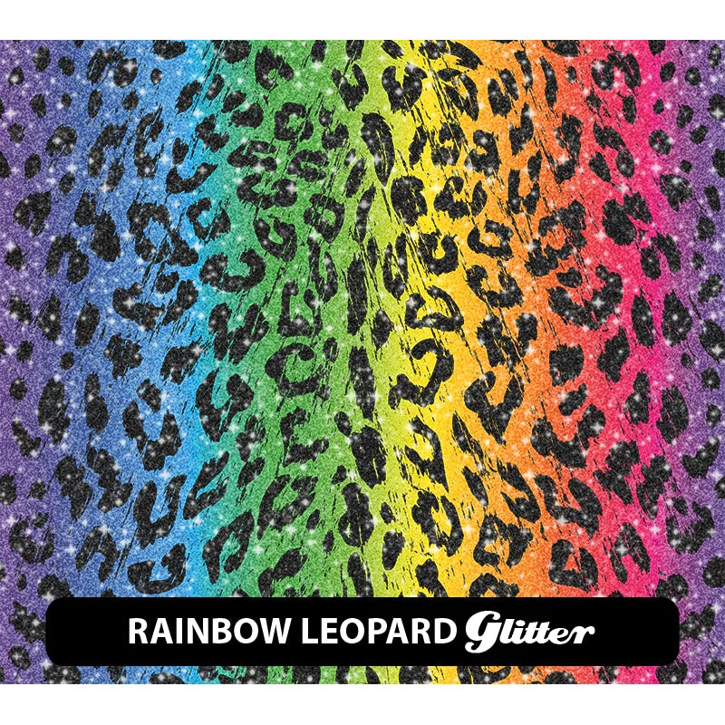 Leopard Glitter Patterned HTV (12" x 12")