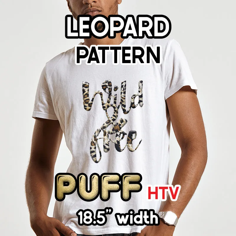 Leopard Puff Patterned HTV (18.5" x 12")