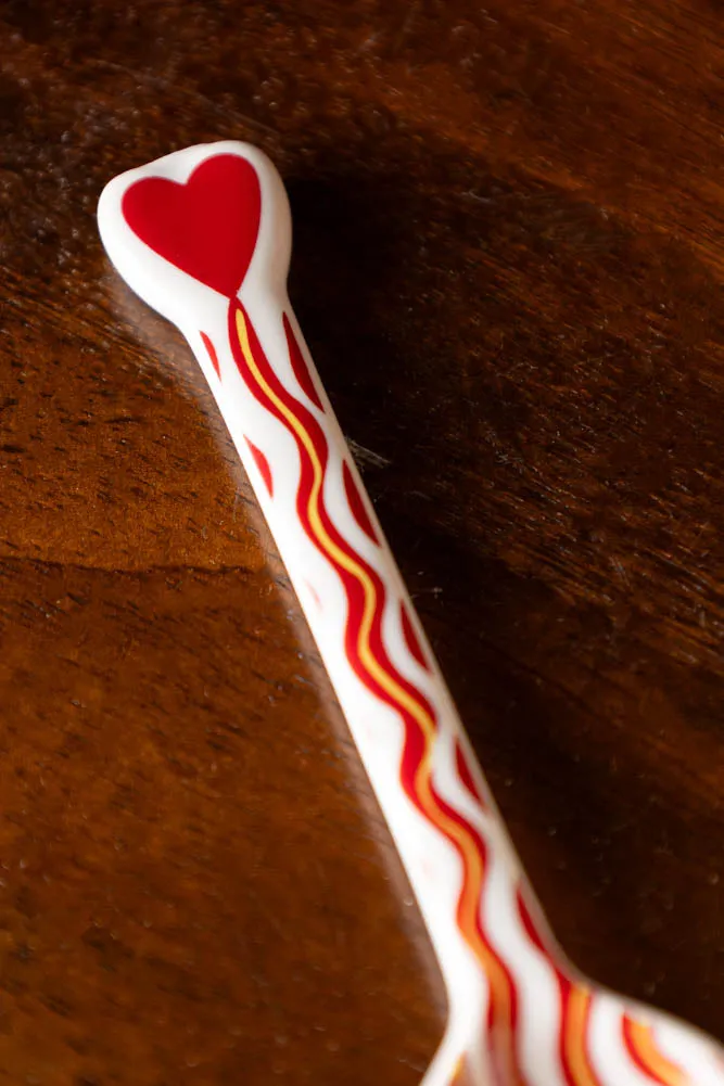 Made With Love Red Striped Spoon