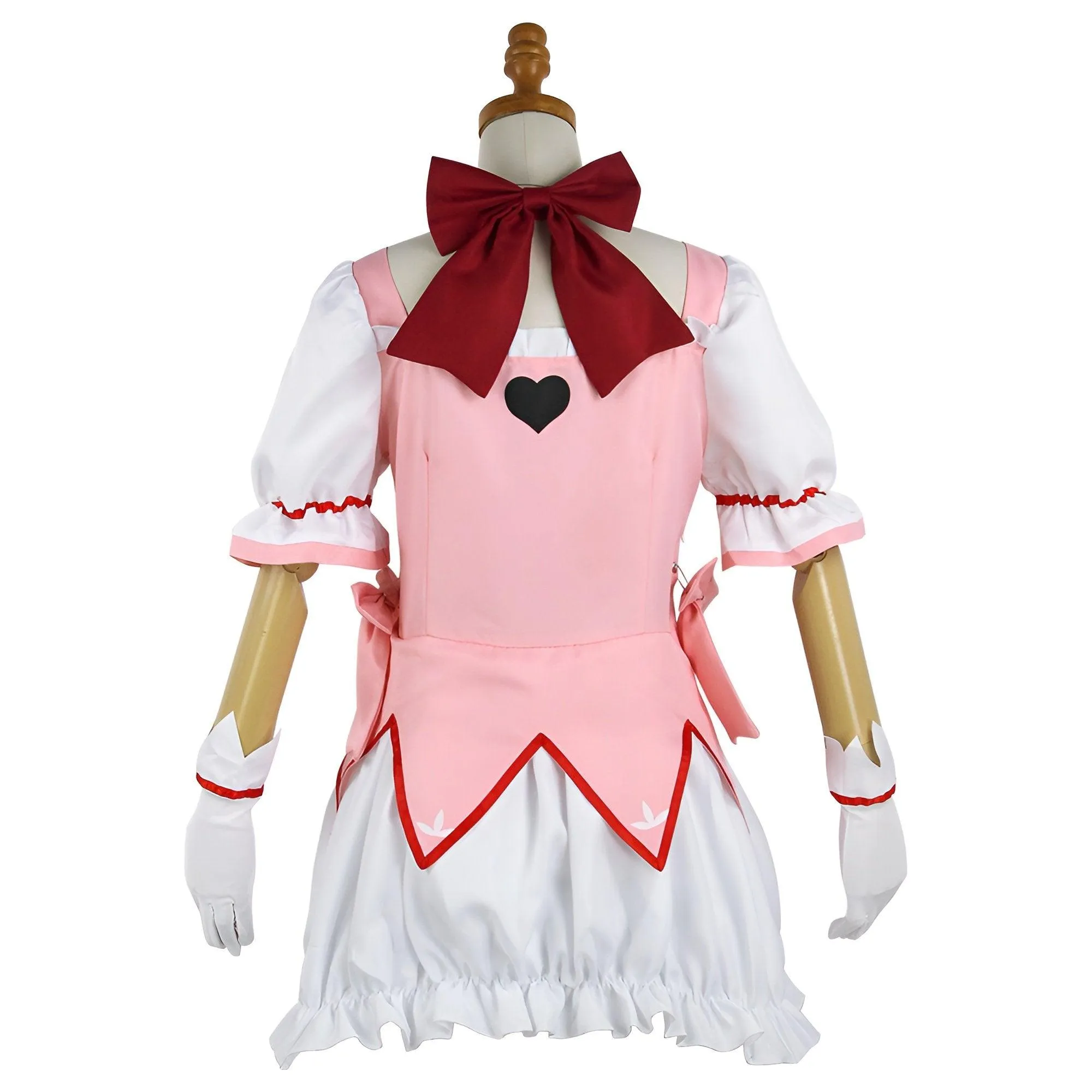 Madoka Magica Kaname Cosplay Costume Pink Dress