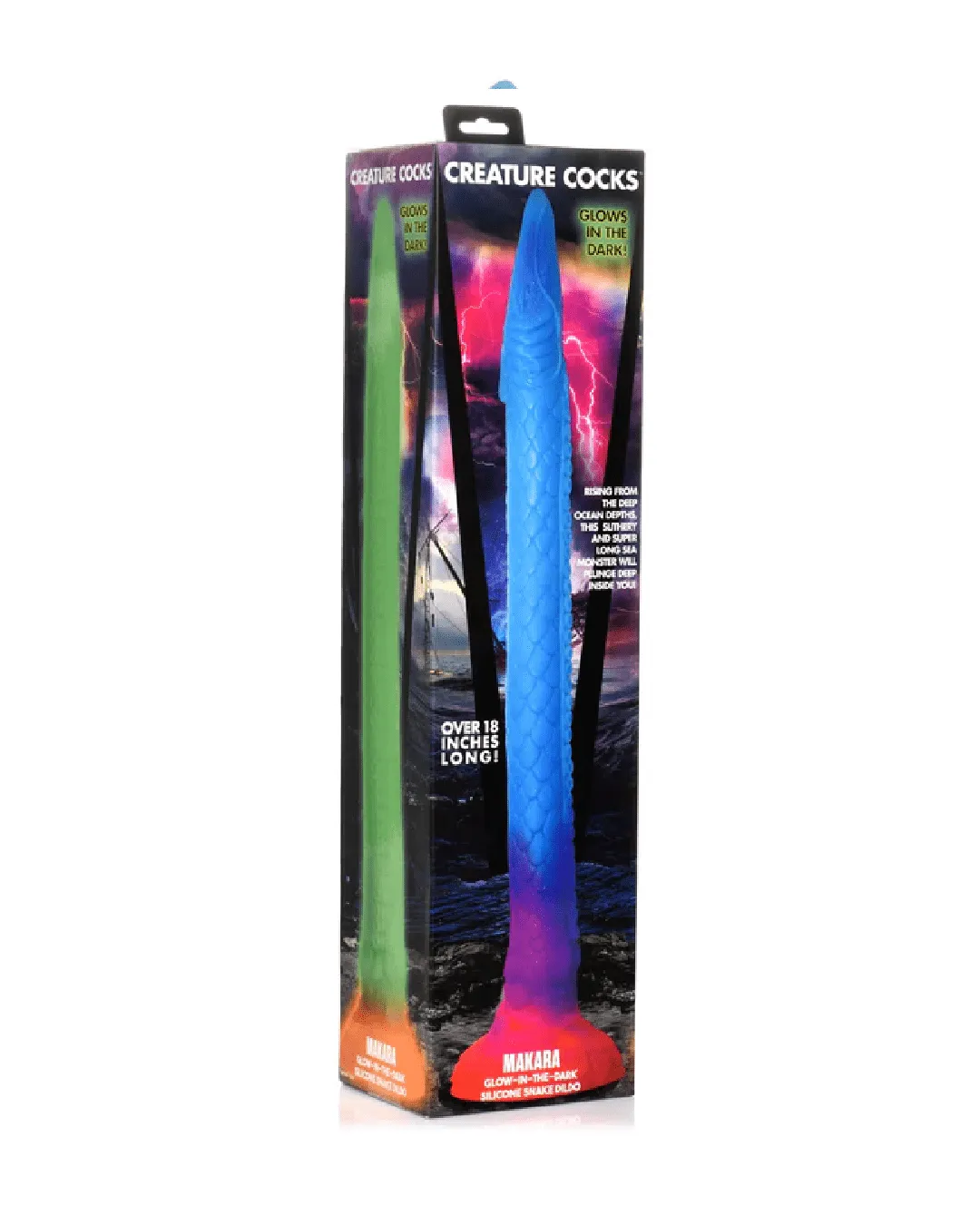 Makara Glow-In-The-Dark Silicone Snake Fantasy Dildo