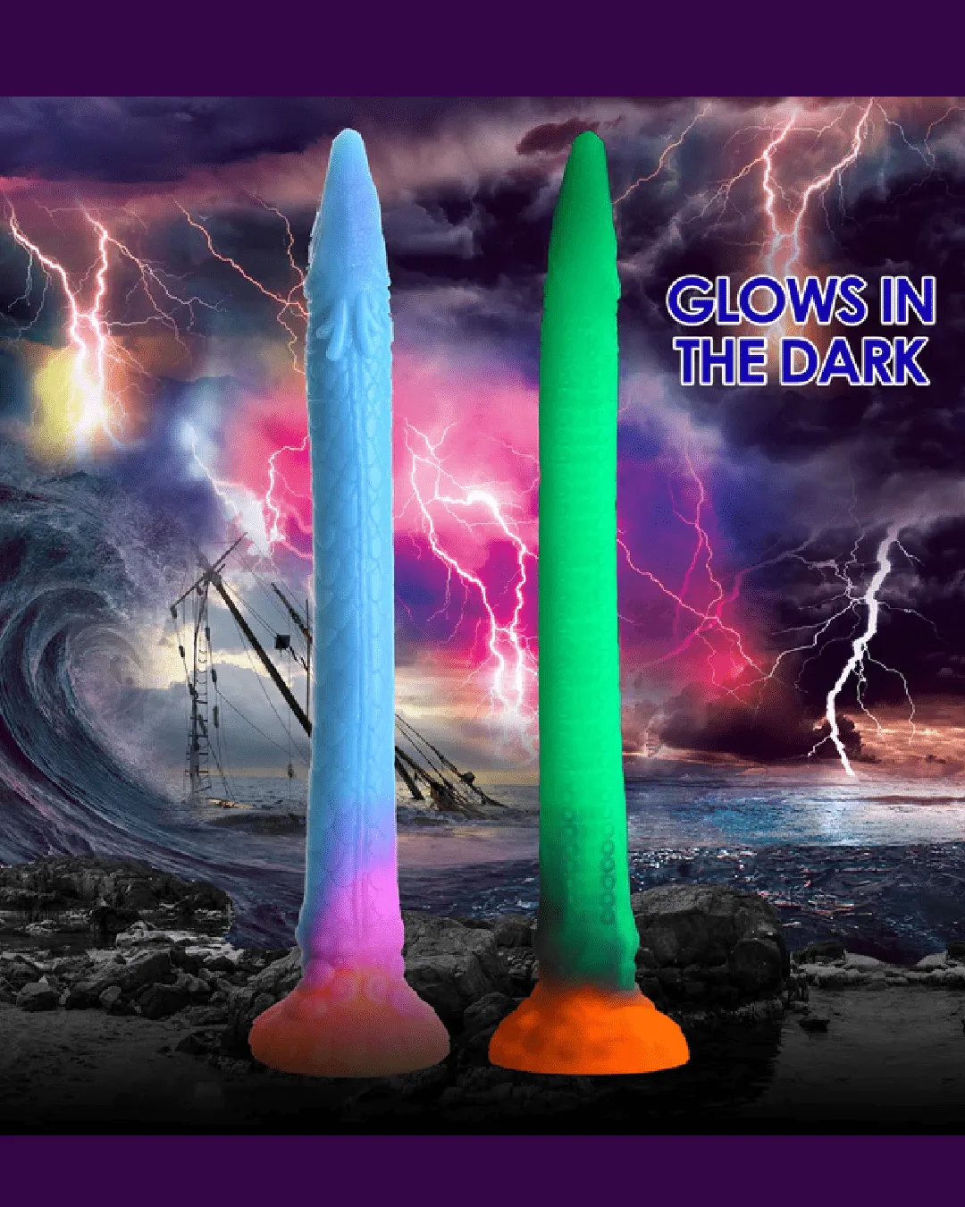 Makara Glow-In-The-Dark Silicone Snake Fantasy Dildo