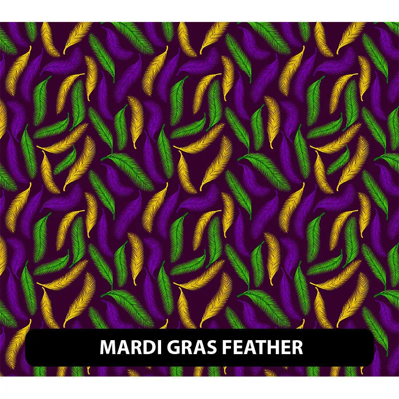 Mardi Gras Puff Patterned HTV (12" x 12")