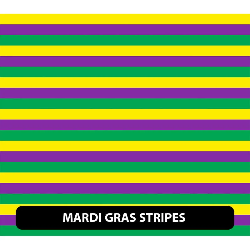 Mardi Gras Puff Patterned HTV (12" x 12")