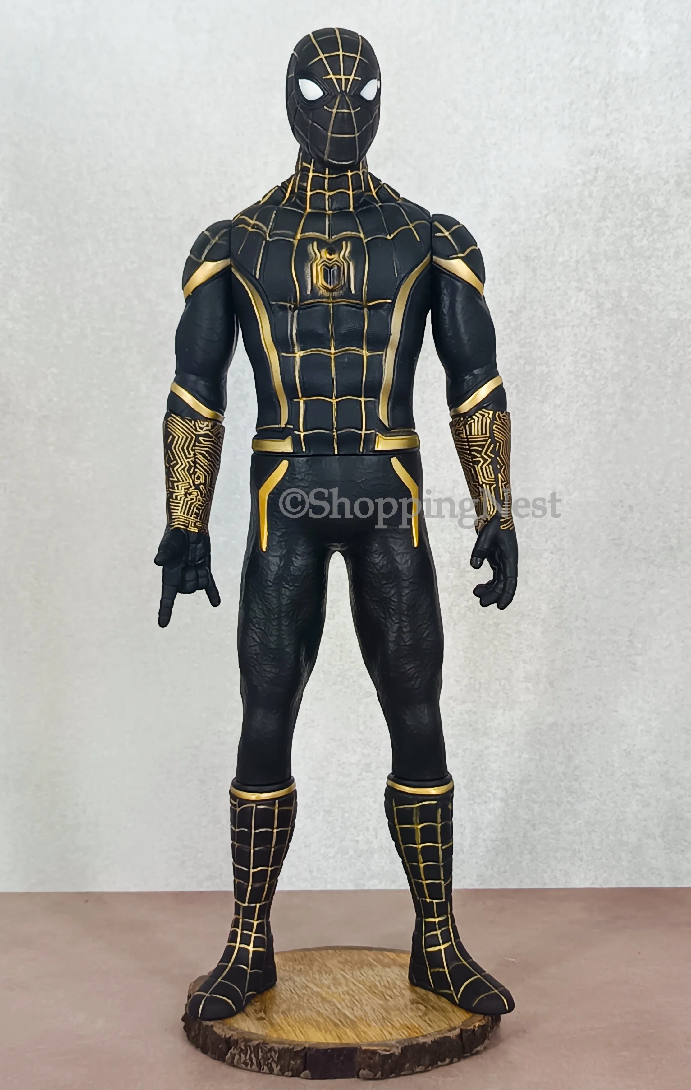 Marvel Spider-Man 3: No Way Home Peter Parker Black and Gold Zentai Suit Jumpsuit Halloween Cosplay Costume