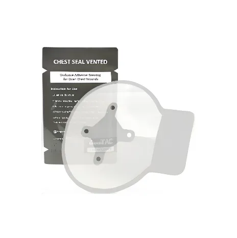 MediTac Vented Chest Seal Easy Open - 6” Round Occlusive Adhesive Dressing for Open Chest Wounds