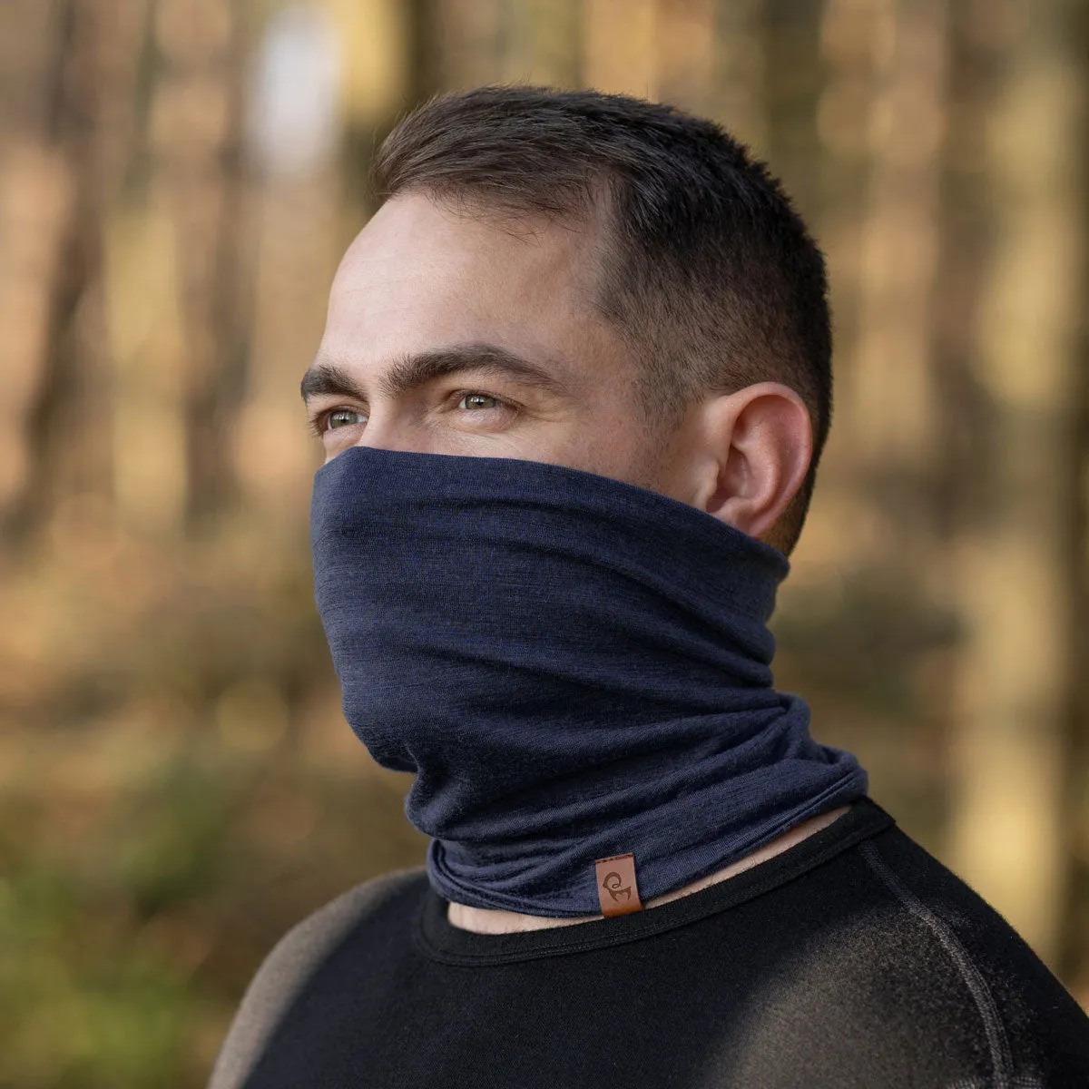 Men's Merino Neck Gaiter Dark Blue