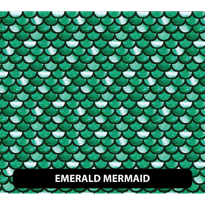 Mermaid Puff Patterned HTV (18.5" x 12")