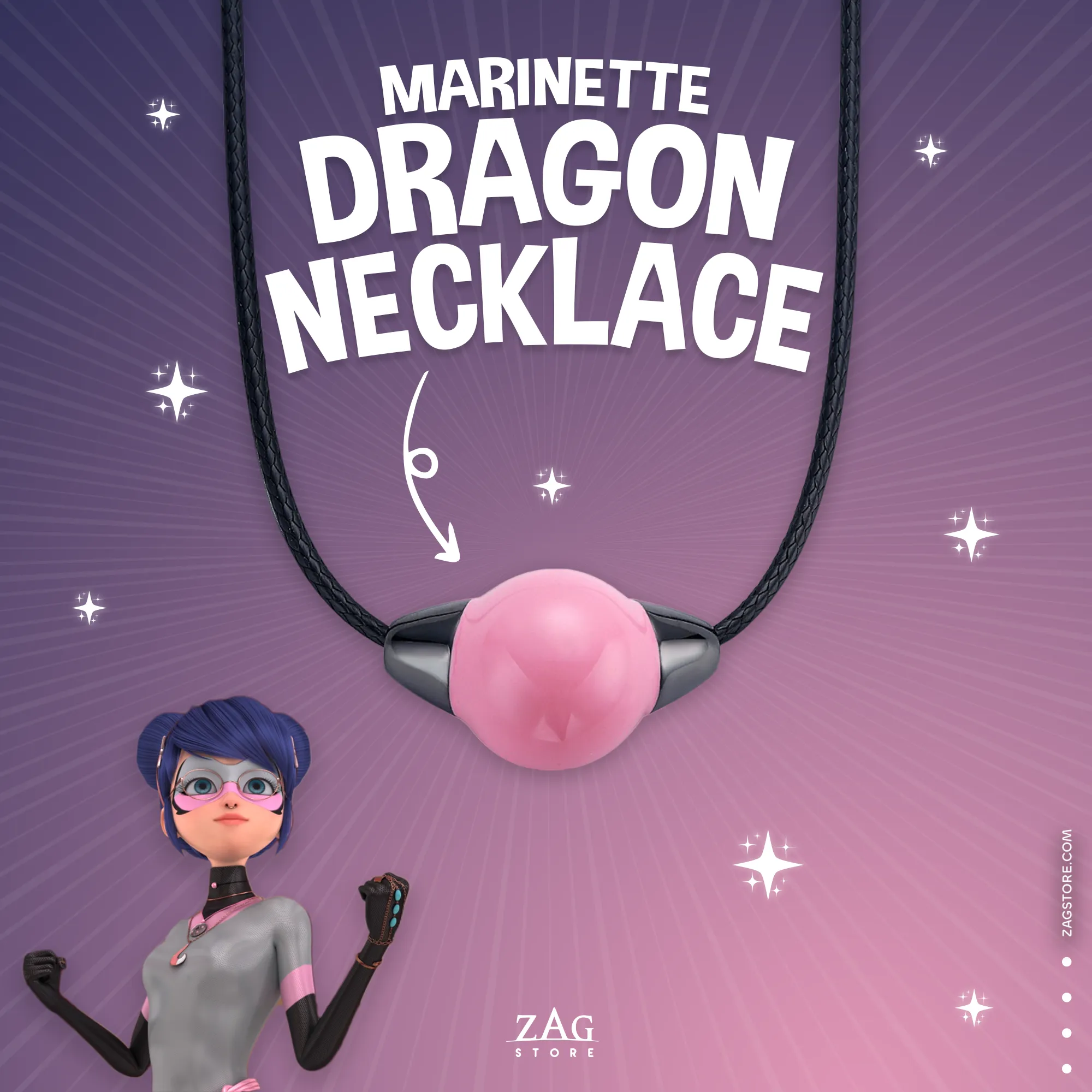 Miraculous Marinette Dragon Necklace