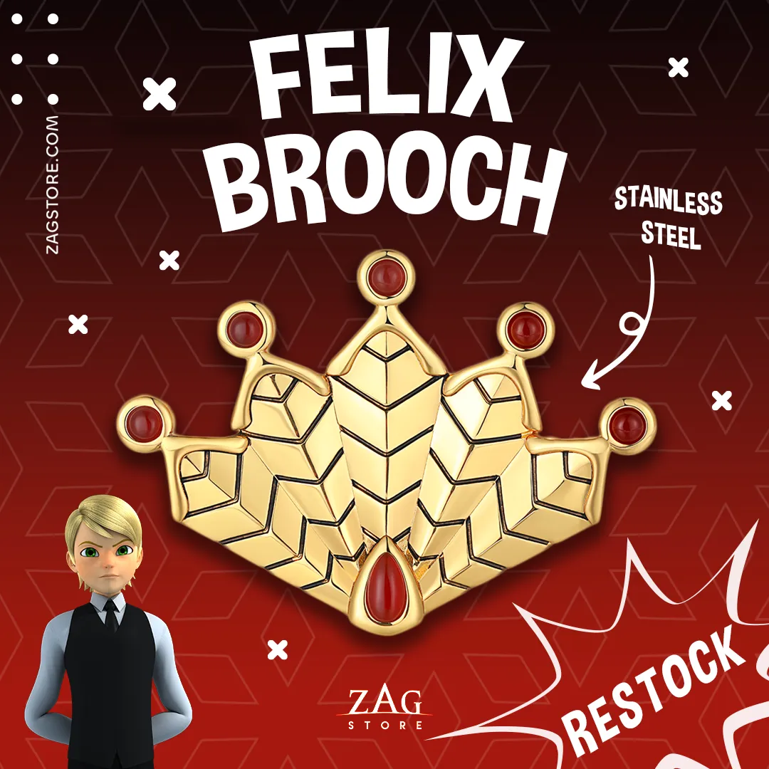 Miraculous Peacock Felix Camouflage Brooch