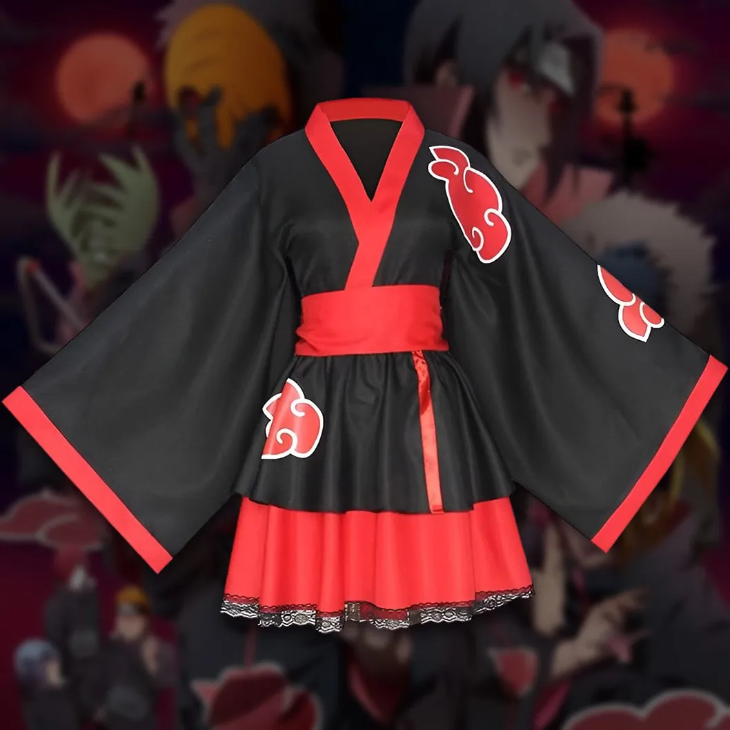 Naruto Akatsuki Kimono Cosplay Costume