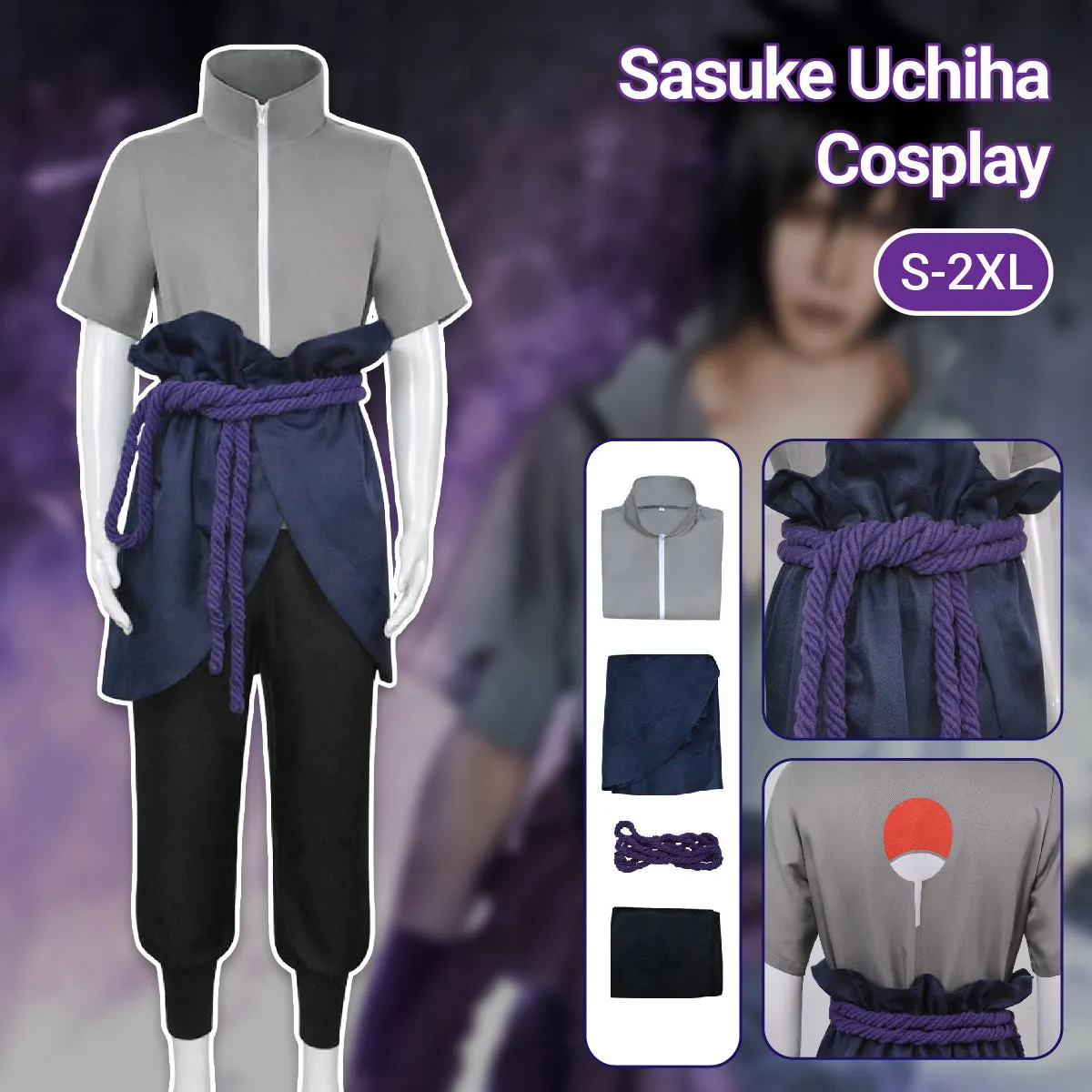 Naruto Sasuke Uchiha Cosplay Costume