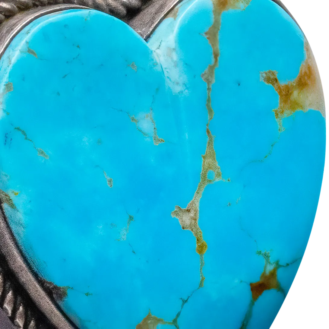 Number Eight Turquoise Heart Pendant | Rex Albeita