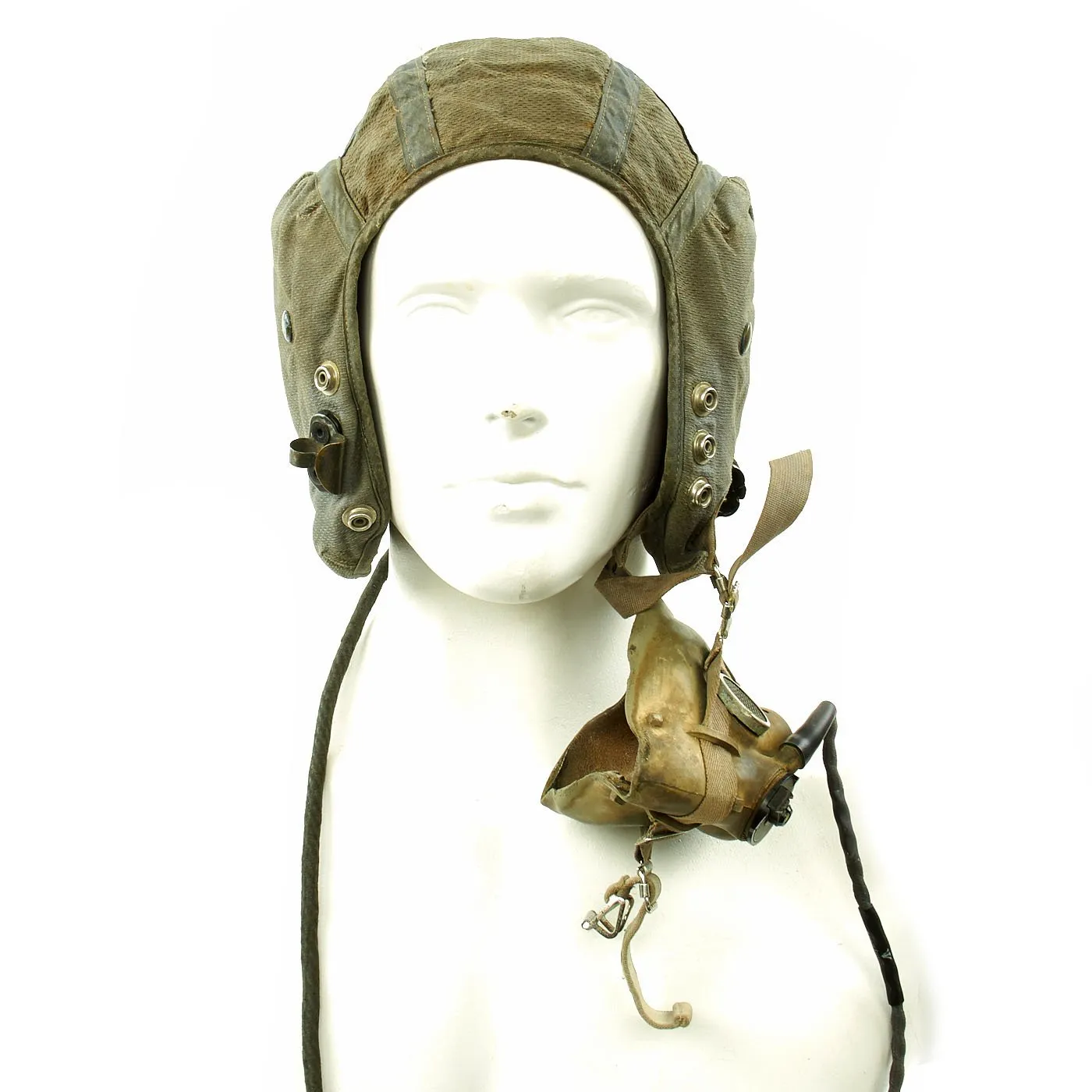 Original British Royal Air Force 22C Flying Helmet with Mk VIII Goggles and Oxygen Mask