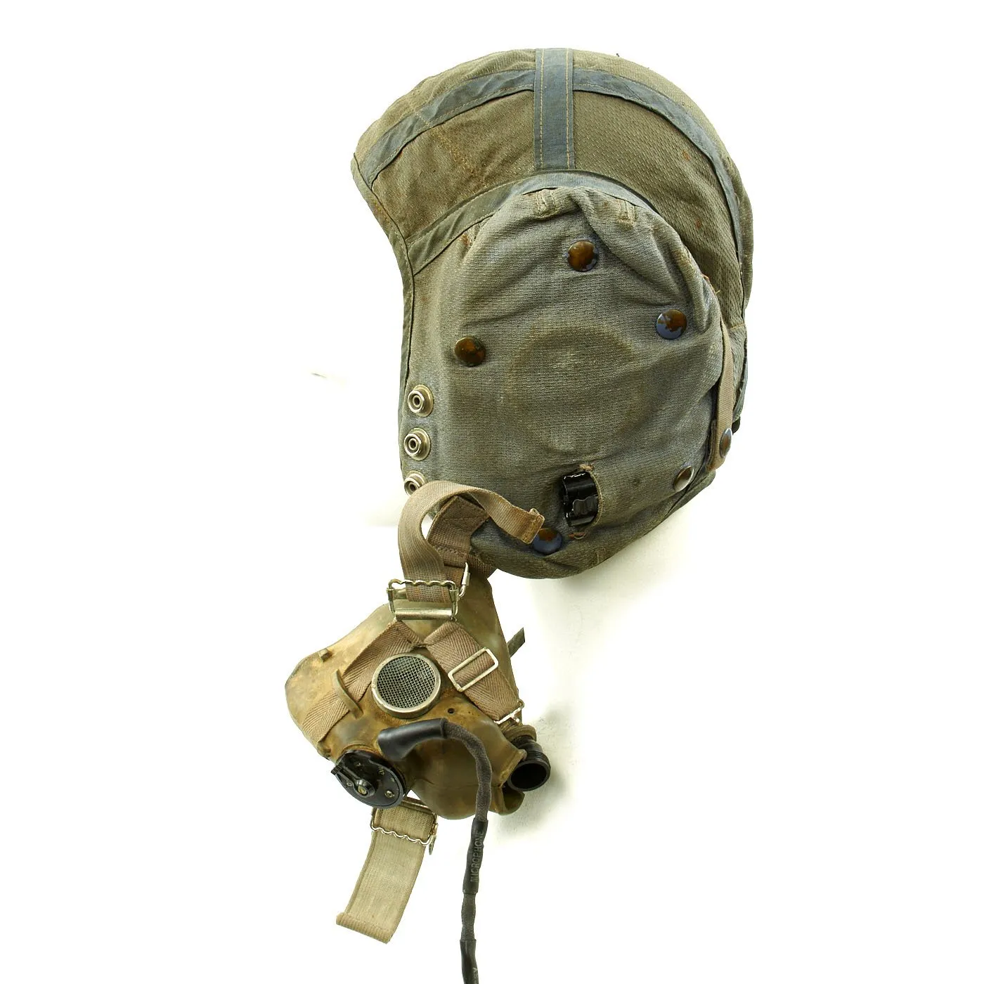 Original British Royal Air Force 22C Flying Helmet with Mk VIII Goggles and Oxygen Mask