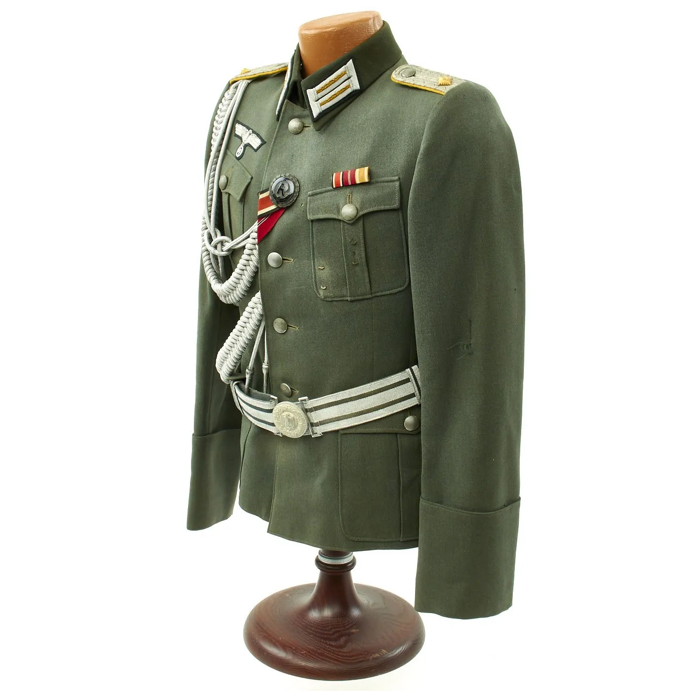 Original German WWII Cavalry Officer Waffenrock Tunic by Bender of Stuttgart