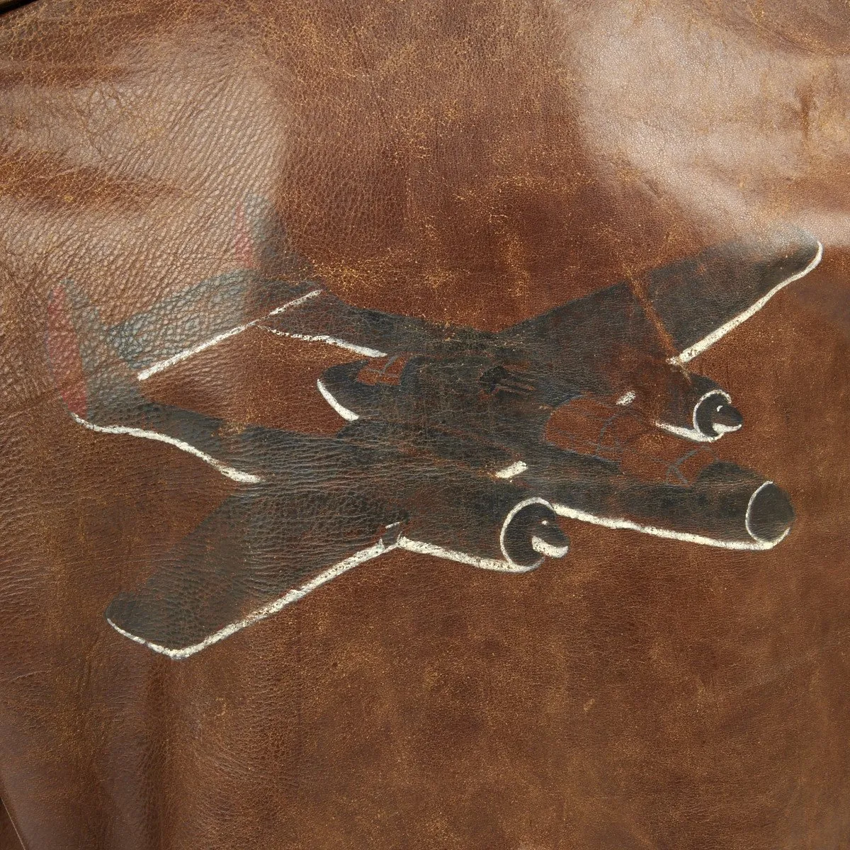 Original U.S. WWII P-61 Black Widow 348th Night Fighter Squadron A2 Leather Flight Jacket (Size 42)