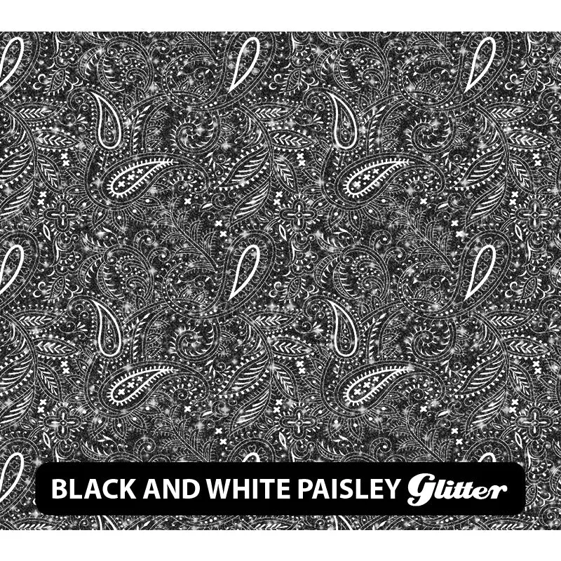 Paisley Glitter Patterned HTV (12" x 12")