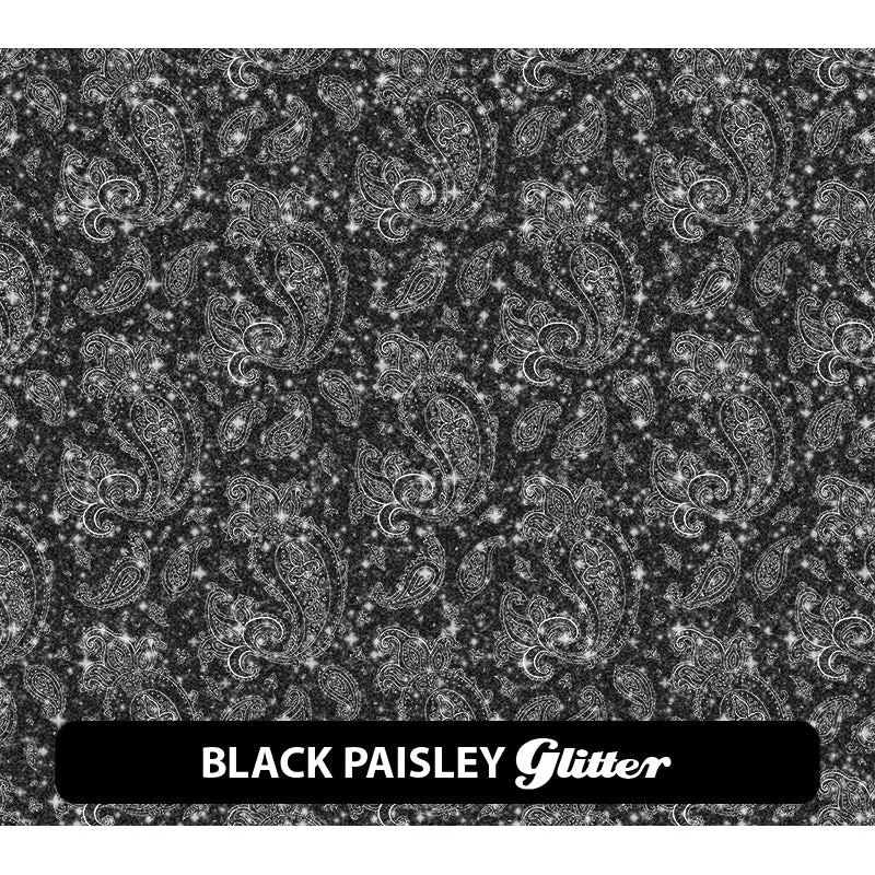 Paisley Glitter Patterned HTV (12" x 12")