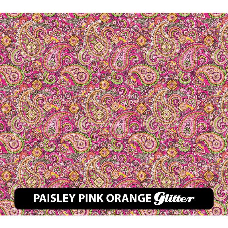 Paisley Glitter Patterned HTV (12" x 12")