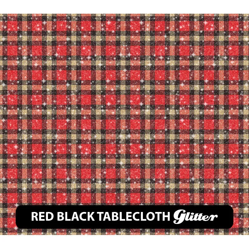 Plaid & Checker Box Glitter Patterned HTV (12" x 12")