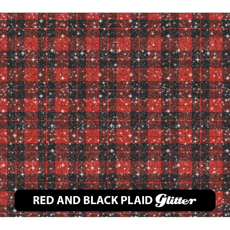 Plaid & Checker Box Glitter Patterned HTV (12" x 12")