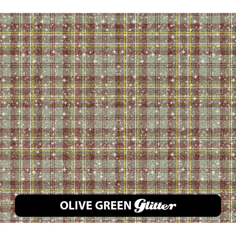 Plaid & Checker Box Glitter Patterned HTV (12" x 12")