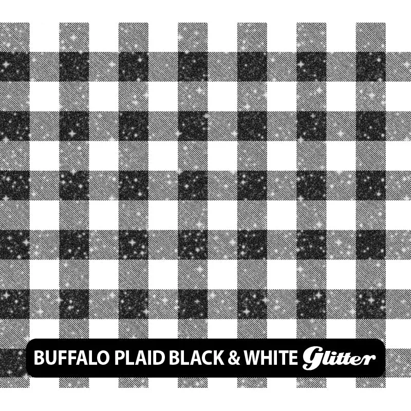 Plaid & Checker Box Glitter Patterned HTV (12" x 12")