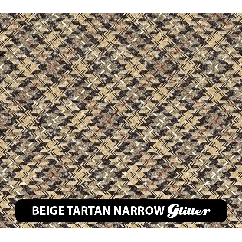 Plaid & Checker Box Glitter Patterned HTV (12" x 12")